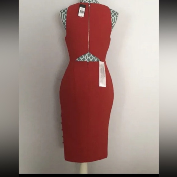 BCBGMAXAZRIA Sleeveless Lace-Up Sheath Dress NWT/NEW with defect - Picture 4 of 5